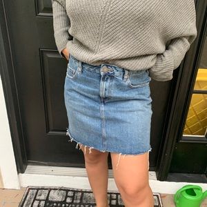 asos denim mini skirt